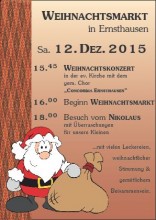 Weihnachtsmarkt in Ernsthausen am 12. Dezember 2015