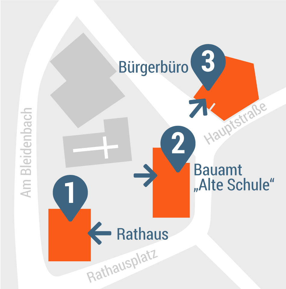 Gemeindeverwaltung Weilmuenster Standorte am Rathausplatz Karte